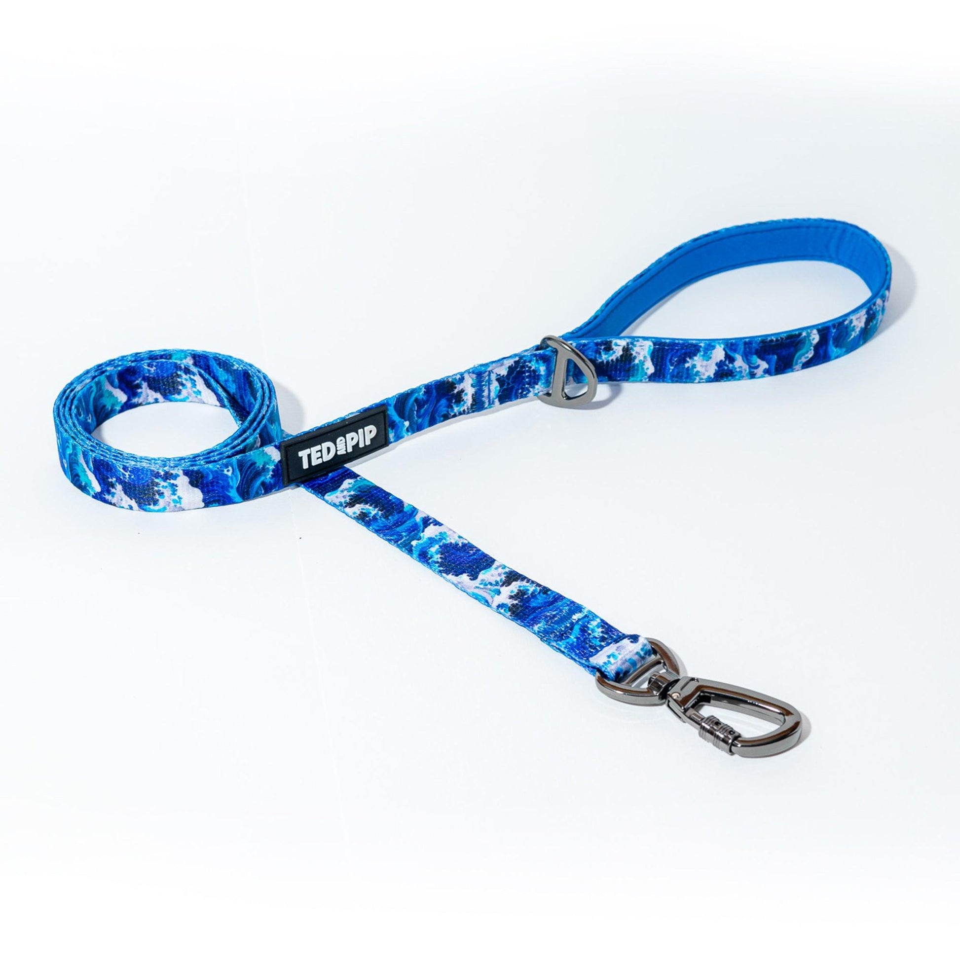 Ocean Waves - Stylish Lead & Collar Set - Ted & Pip - Stylish Premium Dogwear